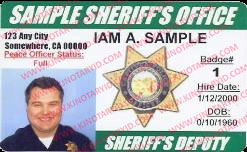 Sheriff ID Card-HR218 Compliant